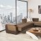 Modena Sectional Sofa in Chocolate Fabric by Casamode w/Options