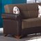 Bergen Sofa Bed & Loveseat Bed Set in Brown & Black by Empire