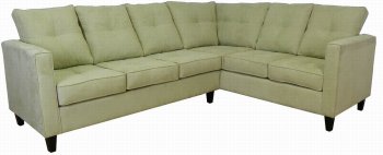 Willow Fabric Modern Sectional Sofa w/Wooden Legs [PMSS-5901-Willow]