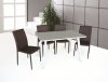 B24 Dining Room Set 5Pc in White by J&M w/DC13 Brown Chairs