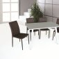 B24 Dining Room Set 5Pc in White by J&M w/DC13 Brown Chairs