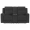 Brentwood Motion Sofa & Loveseat 610284 Charcoal Fabric -Coaster