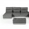 Panorama Sectional Sofa in Grey Fabric & Leather by VIG