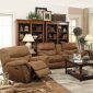 Hancox 601761 Motion Sofa in Light Brown by Coaster w/Options