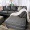 Earl Sectional Sofa SM5152 in Gray Chenille Fabric w/Options