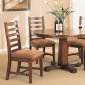 Distressed Walnut Dining Room Furniture W/Round Table