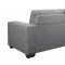 U801 Sofa & Loveseat Set Dark Gray Fabric by Global w/Options