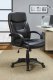 Black Vinyl Modern Office Executive Chair with Adjustable Height