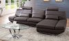 S801 Sectional Sofa in Chocolate Leather by Pantek