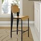 Cabin Counter Stool Set of 2 in Walnut/Black by Modway