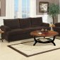 Chocolate Corduroy Modern Sofa & Loveseat Set