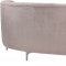 Jackson Sectional Sofa 673 in Pink Velvet Fabric by Meridian