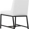 Bryce Dining Chair 918 Set of 2 in White Faux Leather -Meridian