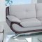 Grey & Chocolate Bonded Leather Modern 7025 Sofa w/Options