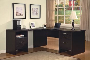 Dark Wenge Matte Finish Contemporary Office Desk [CROD-445-800781]