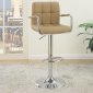 F1568 Set of 2 Bar Stools in Brown Leatherette by Poundex