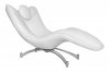 Dream Chaise in White Leatherette by Whiteline Imports