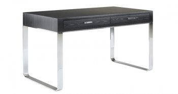 Wenge Finish Contemporary Office Desk With Metal Legs [BTOD-York]