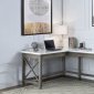 Zahrah Writing Desk OF00058 Marble Top & Weathered Gray by Acme