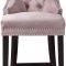 Nikki Stool 741 Set of 2 in Pink Velvet Fabric by Meridian