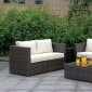 Ilona Outdoor Patio Sofa Set CM-OS2136-Set10 in Ivory & Espresso