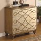 Two-Tone Finish Modern Cabinet w/Scroll Front Accent