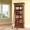 Antique Style Walnut Finish Grand Manor Granada Museum Bookcase