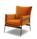 Joseph Accent Chair in Orange Fabric by VIG