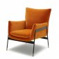 Joseph Accent Chair in Orange Fabric by VIG