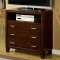 CM7807 Enrico V Bedroom in Brown Cherry w/Platform Bed & Options