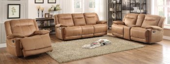 Wasola Motion Sofa 8414 in Brown Fabric by Homelegance w/Options [HES-8414 Wasola]