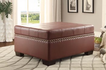 Mendota Storage Cocktail Ottoman 4740BG by Homelegance [HEO-4740BG Mendota]