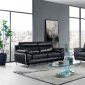 U8360 Sofa in Black Leather Gel by Global w/Options