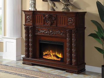 Vendome Fireplace AC01312 in Cherry by Acme [AMFP-AC01312 Vendome]