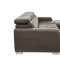 1822 Sectional Sofa in Grayish Brown Taupe Leather by ESF w/Bed