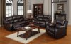 7262 Reclining Sofa Dark Brown Bonded Leather w/Optional Item