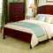 Modern Cherry Finish Bedroom w/Rounded Headboard