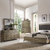 Athouman Bedroom Set 23910 in Weather Oak by Acme w/Options