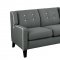 Roweena Sofa & Loveseat 1218DG in Dark Gray Fabric - Homelegance