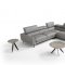 Mood Power Reclining Sectional Sofa in Grey Leather by J&M