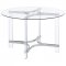 Keeling Dining Set 5Pc 108501 Clear & Chrome by Coaster