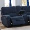 Dundee Power Sofa 603371PP in Navy Blue by Coaster w/Options