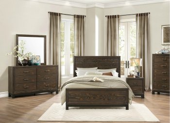 Branton Bedroom 1968 5Pc Set in Antique Brown by Homelegance [HEBS-1968-Branton]