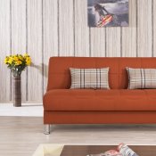 Eco Plus Sofa Bed in Orange Fabric by Casamode