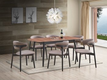 Lanae Dining Room 5Pc Set DN02364 in Natural & Black by Acme [AMDS-DN02364 Lanae]