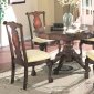 Brown Finish Classic 5Pc Dining Set w/Cushioned Seats