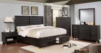 Bailey Bedroom w/Storage Footboard CM7510DR - Espresso w/Options [FABS-CM7510DR-Bailey]