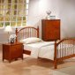 Distressed Oak Kids Stylish Bedroom with Arched Bed