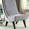 Esmeralda Accent Chair w/Ottoman CM-AC6839GY in Gray Fabric