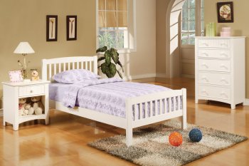 F9008 Kids Bedroom 3Pc Set by Poundex in White [PXBS-F9008]